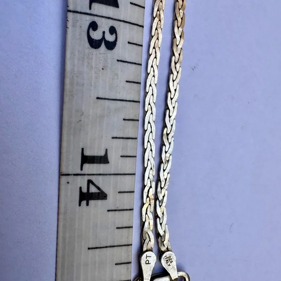 Italian Silver Chain Necklace 15” 9.98g vintage - Picture 4 of 9